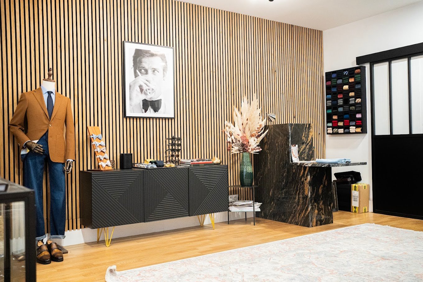 Sartore Tailoring à bordeaux, intérieur de la boutique